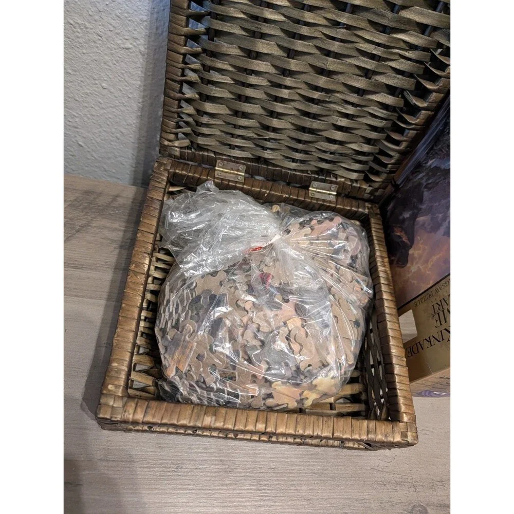 Thomas Kinkade Home & Heart Collection 550 Piece Jigsaw Puzzle Bonus Basket